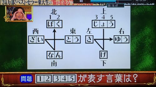 東大ナゾトレ問題と答えはこちら 暗号謎解きの解答は 17年9月12日放送 Yoshikiのトレンド速報