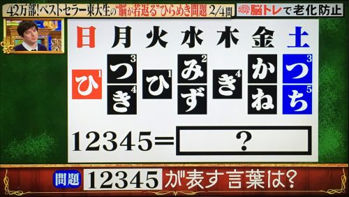 東大ナゾトレの問題と解答 答え 解説はこちら 17年12月5日放送 今夜はナゾトレ Yoshikiのトレンド速報