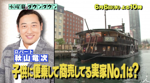 水曜日のダウンタウンの乗っかり度ランキングの結果！ロバート秋山の実家お店の場所は？